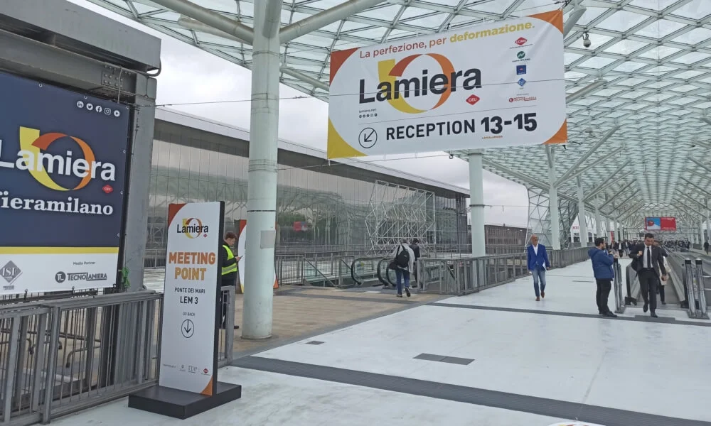 Industrial exhibition Lamiera 2023 - entrance to the expo