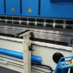 Press brake CNC with bending tools installed